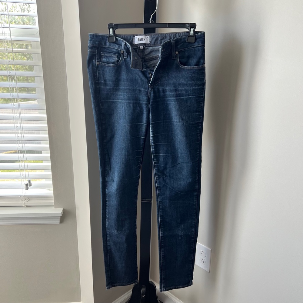 PAIGE Skyline Skinny Blue Jeans - 28 - Picture 5 of 9